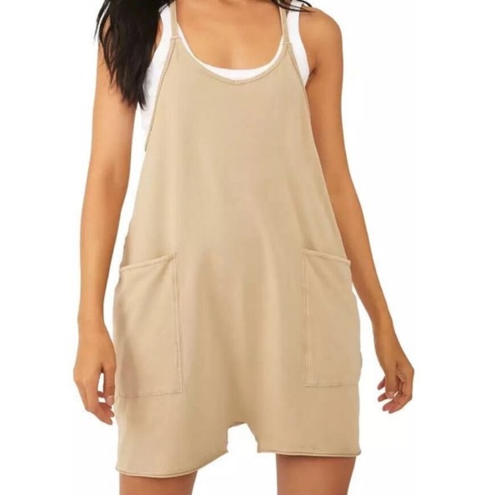 Free People Hot Shot Romper in Kelp